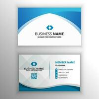 Modern Gradient Business Card With Curves vector