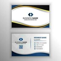 Modern Luxury Curved Business Card Template vector