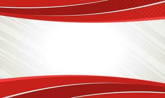 Modern Vector Red and White Curved Background