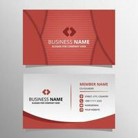 Modern Red Striped Business Card Template vector