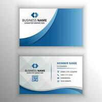 Stylish Gradient Blue Business Card Template vector