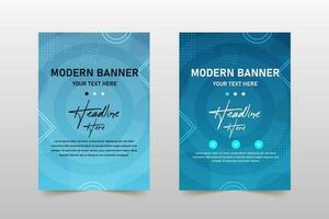 Stylish Light Blue Gradient Business Banner Template With Geometric Shapes vector