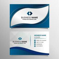 Stylish Blue Wave Business Card Template vector