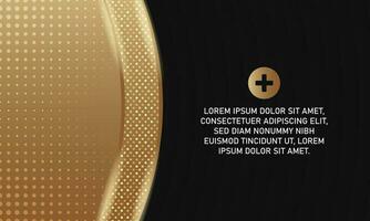 Stylish Luxury Black and Gold Dotted Background vector