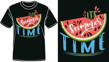 It's Summer Time, Summer Graphic T-shirt Design vector