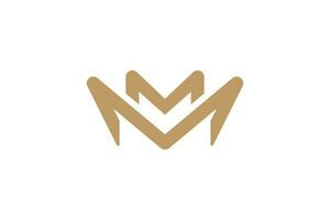 MM Crown Logo Design vector