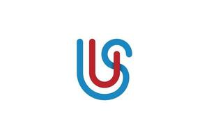 US Letter Logo Design vector
