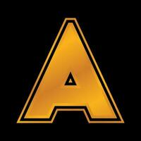 Vector alphabet letters A,B,C,D,E,F,G,H,I,J,K,L,M,N,O,P,Q,R,S,T,U,V,W,X ,Y,Z in elegant gold color