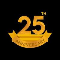 1st to 50th Anniversary elegant gold color vector