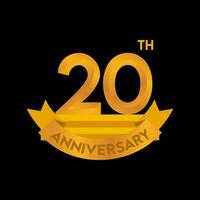 1st to 50th Anniversary elegant gold color vector