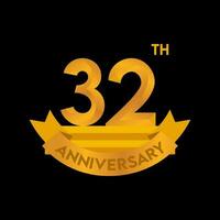 1st to 50th Anniversary elegant gold color vector