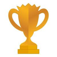 Elegant gold color championship trophy vector