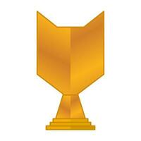 Elegant gold color championship trophy vector