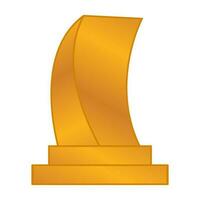 Elegant gold color championship trophy vector