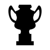 Champion trophy Silhouette in black color vector