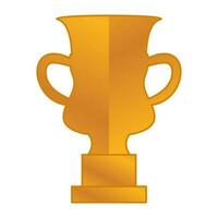 Elegant gold color championship trophy vector