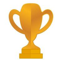 Elegant gold color championship trophy vector