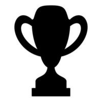 Champion trophy Silhouette in black color vector