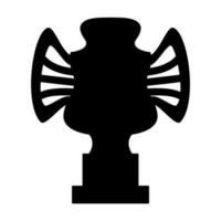 Champion trophy Silhouette in black color vector