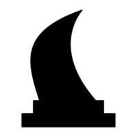 campeón trofeo silueta en negro color vector