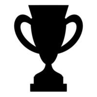 Champion trophy Silhouette in black color vector