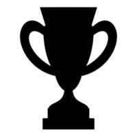 Champion trophy Silhouette in black color vector