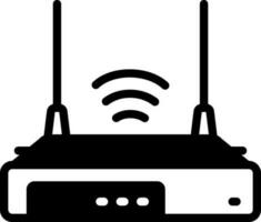 solid icon for wireless vector