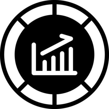 solid icon for chart vector