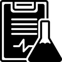 solid icon for experiment results vector