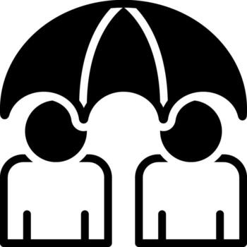 sólido icono para política vector