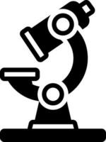 solid icon for microscope vector
