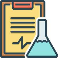 color icon for experiment results vector