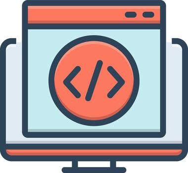 color icon for coding vector