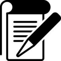 solid icon for student notes vector