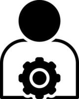 solid icon for user settings vector