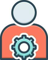 color icon for user settings vector