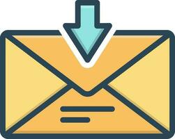 color icon for direct message vector