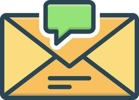 color icon for inbox message vector