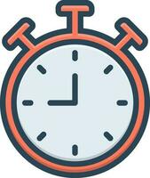 color icon for clock vector