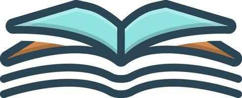 color icon for open book vector