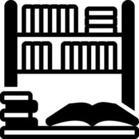 solid icon for library vector