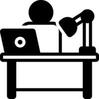 solid icon for desk vector