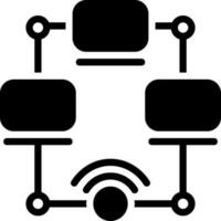 solid icon for networking vector