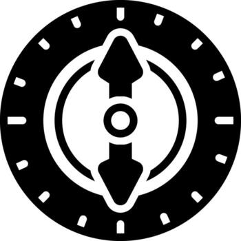 solid icon for compass vector