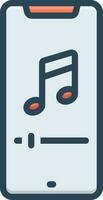 color icon for song vector