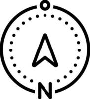 line icon for north vector