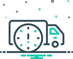 mix icon for delays vector