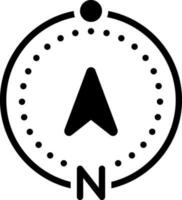 solid icon for north vector