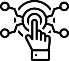 line icon for interactive vector