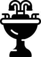 solid icon for sink vector